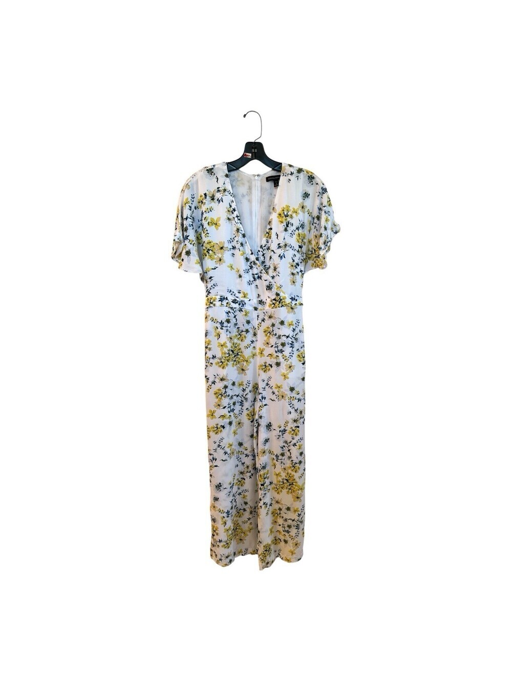 Banana Republic Dixie Floral Jumpsuit,Blue, Yellow Floral SIZE 2 Petite - Picture 2 of 7